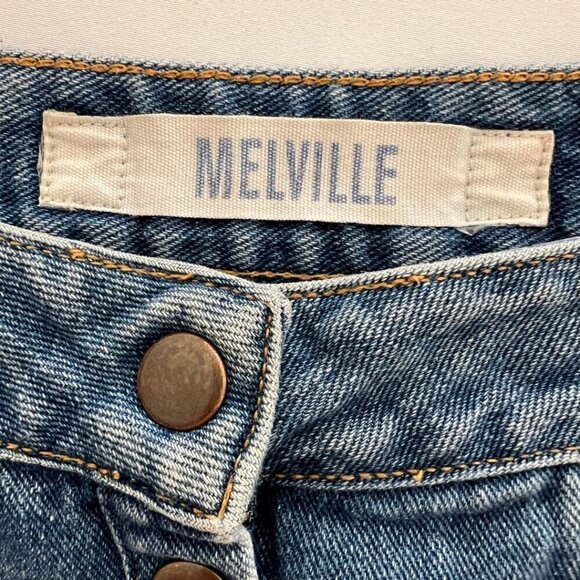 Melville Button Front Denim Jean Skirt - Picture 6 of 7